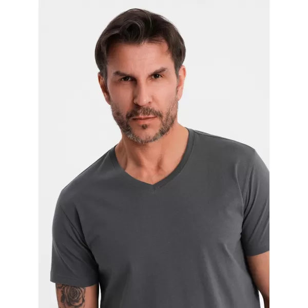  Pánské triko OMBRE OM-TSBS-0237 GRAPHITE 