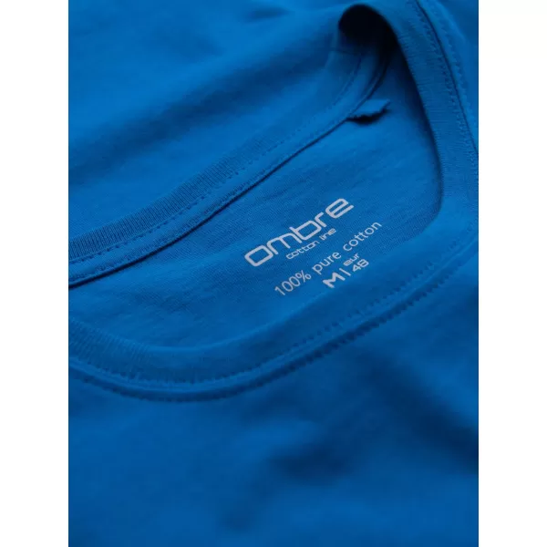  Pánské triko OMBRE OM-TSBS-0236 BLUE 