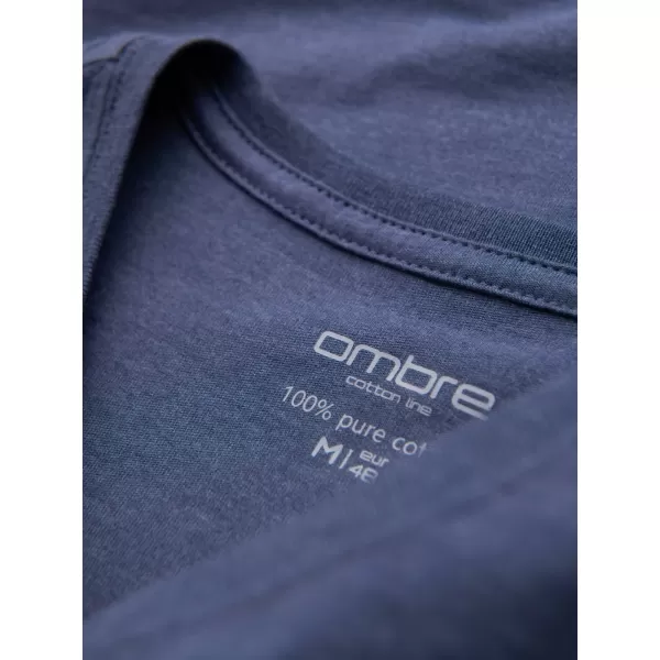  Pánské triko OMBRE OM-TSBS-0237 BLUE MELANGE 