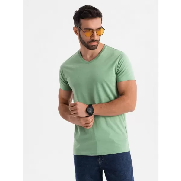  Pánské triko OMBRE OM-TSBS-0237 GREEN 