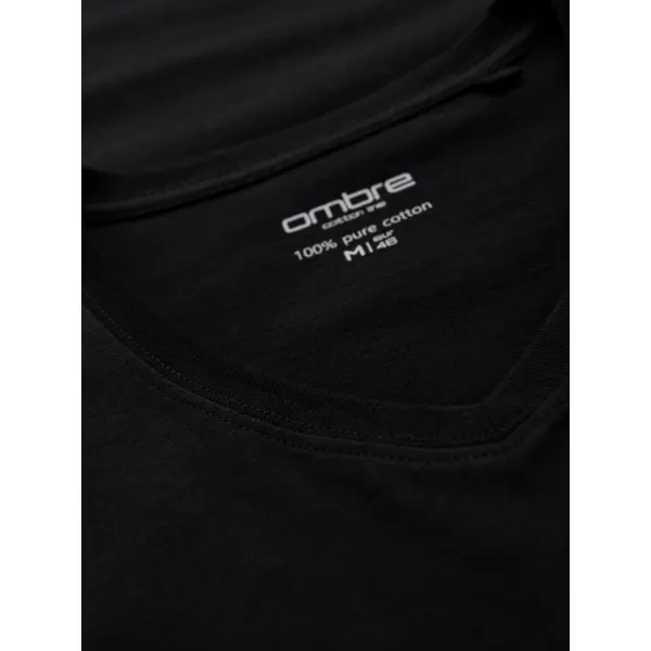  Pánské triko OMBRE OM-TSBS-0237 BLACK 