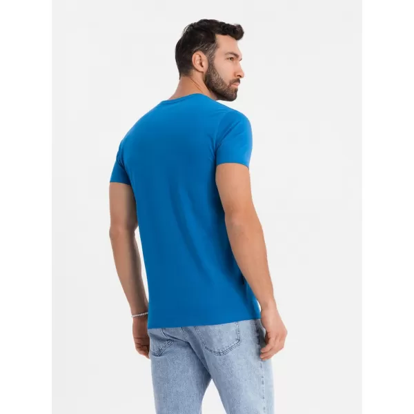  Pánské triko OMBRE OM-TSBS-0236 BLUE 