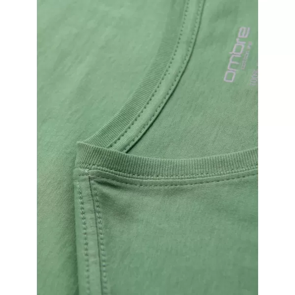  Pánské triko OMBRE OM-TSBS-0237 GREEN 