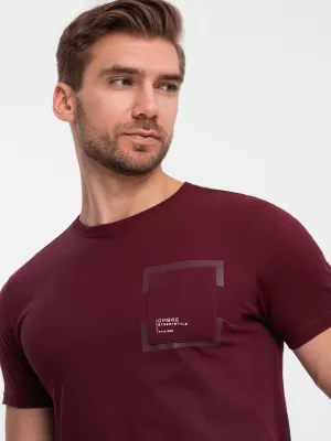 Pánské triko OMBRE OM-TSPT-0154 MAROON