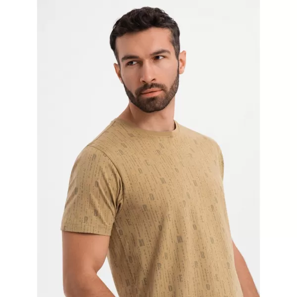  Pánské triko OMBRE OM-TSFP-0225 DARK OLIVE 