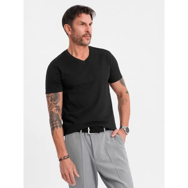  Pánské triko OMBRE OM-TSBS-0237 BLACK 