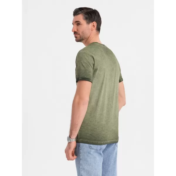  Pánské triko OMBRE OM-TSWT-0242 OLIVE 
