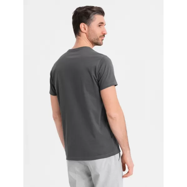  Pánské triko OMBRE OM-TSBS-0236 GRAPHITE 
