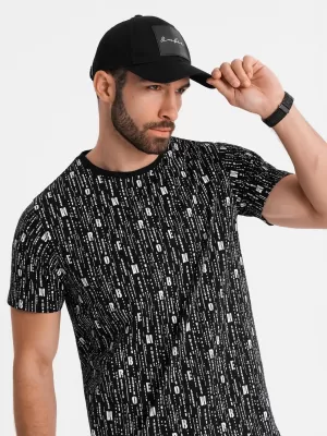 Pánské triko OMBRE OM-TSFP-0225 BLACK