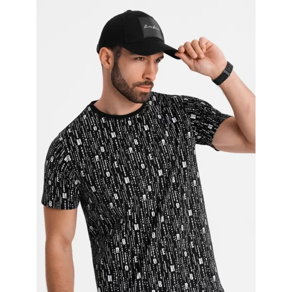  Pánské triko OMBRE OM-TSFP-0225 BLACK 