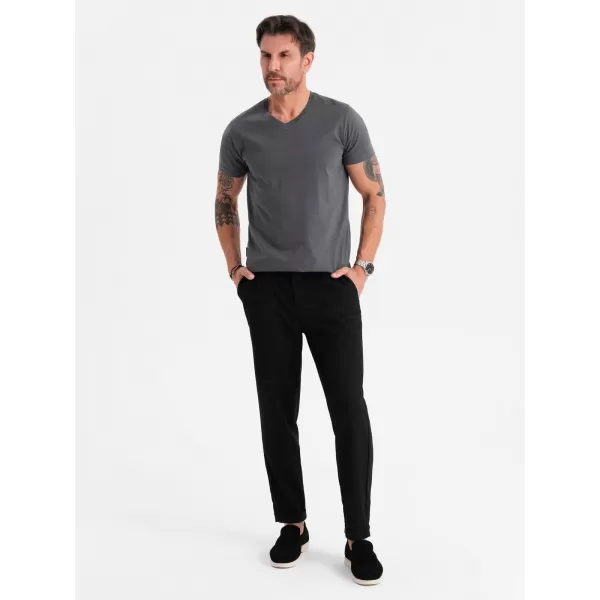  Pánské triko OMBRE OM-TSBS-0237 GRAPHITE 