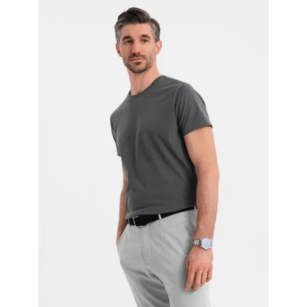  Pánské triko OMBRE OM-TSBS-0236 GRAPHITE 