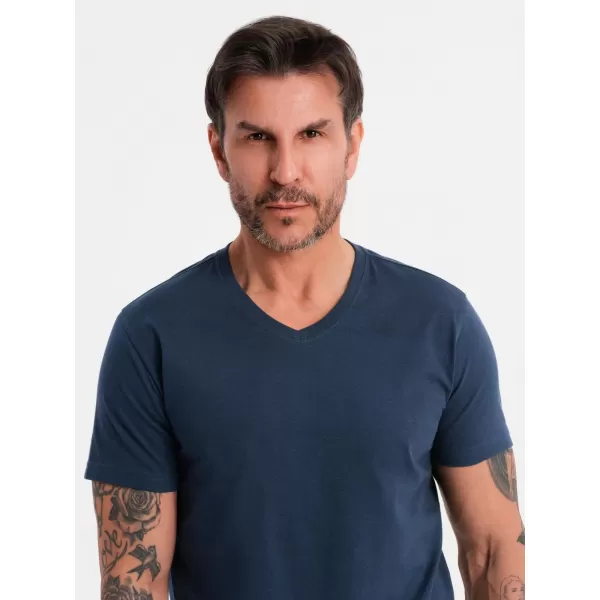  Pánské triko OMBRE OM-TSBS-0237 NAVY BLUE 
