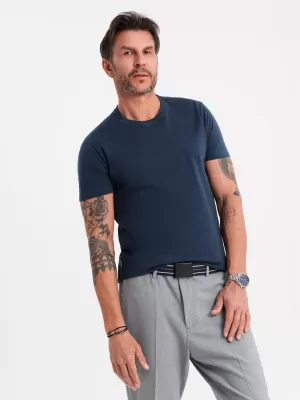 Pánské triko OMBRE OM-TSBS-0236 NAVY BLUE