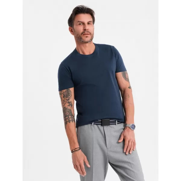  Pánské triko OMBRE OM-TSBS-0236 NAVY BLUE 
