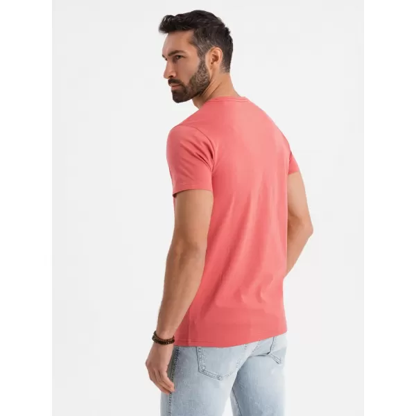  Pánské triko OMBRE OM-TSBS-0236 CORAL 