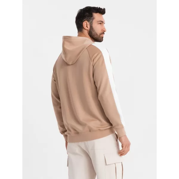  Pánská mikina OMBRE OM-SSZP-0210 BEIGE 