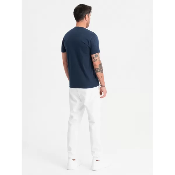  Pánské triko OMBRE OM-TSBS-0237 NAVY BLUE 