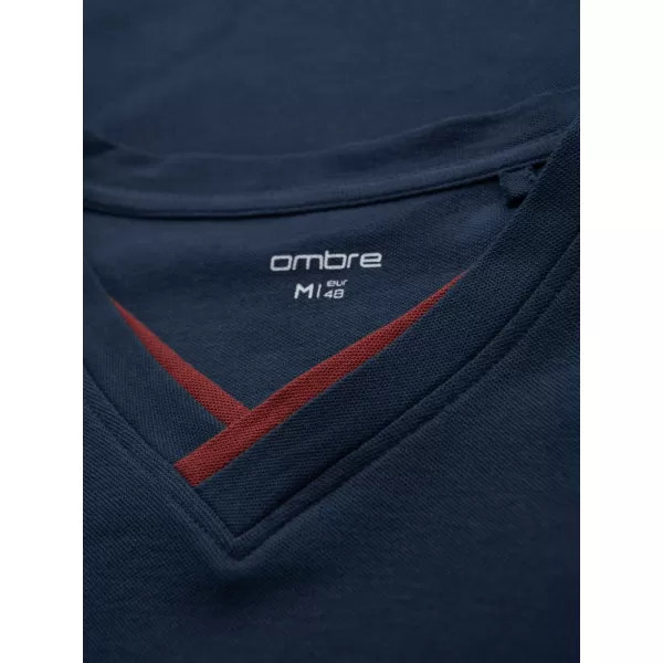  Pánské triko OMBRE OM-TSCT-0198 NAVY BLUE 