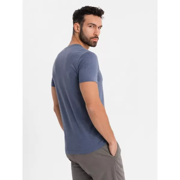  Pánské triko OMBRE OM-TSBS-0237 BLUE MELANGE 