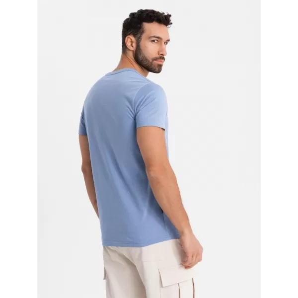  Pánské triko OMBRE OM-TSBS-0237 BLUE 