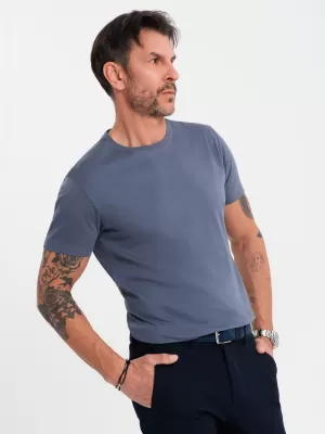 Pánské triko OMBRE OM-TSBS-0236 BLUE DENIM