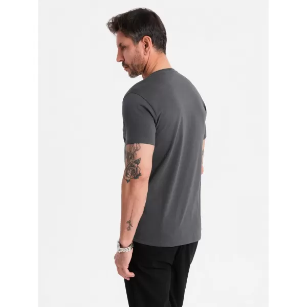  Pánské triko OMBRE OM-TSBS-0237 GRAPHITE 