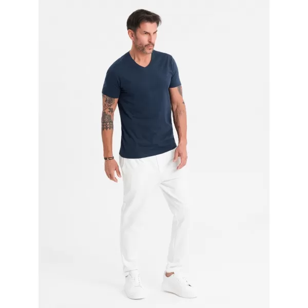  Pánské triko OMBRE OM-TSBS-0237 NAVY BLUE 