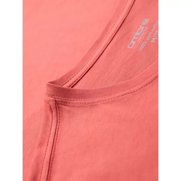  Pánské triko OMBRE OM-TSBS-0236 CORAL 