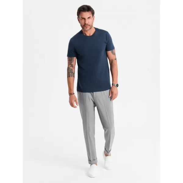  Pánské triko OMBRE OM-TSBS-0236 NAVY BLUE 