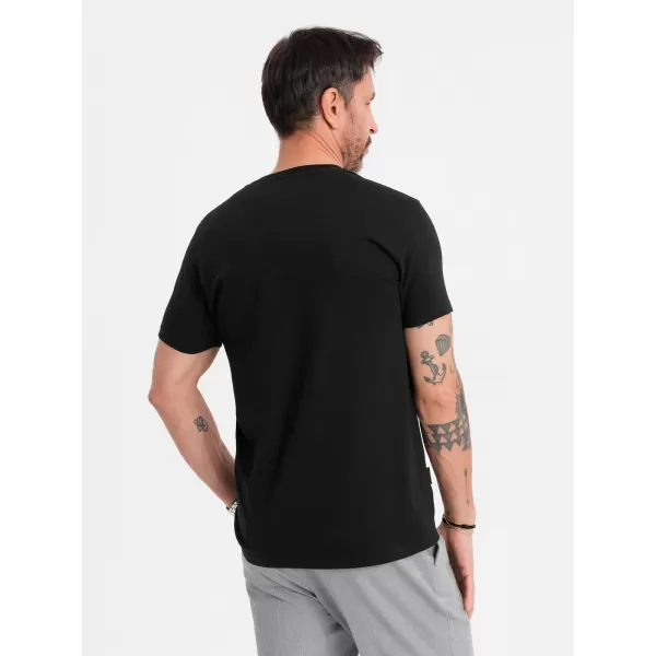  Pánské triko OMBRE OM-TSBS-0237 BLACK 