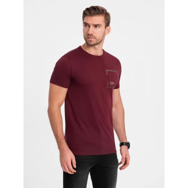  Pánské triko OMBRE OM-TSPT-0154 MAROON 