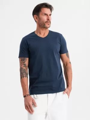 Pánské triko OMBRE OM-TSBS-0237 NAVY BLUE