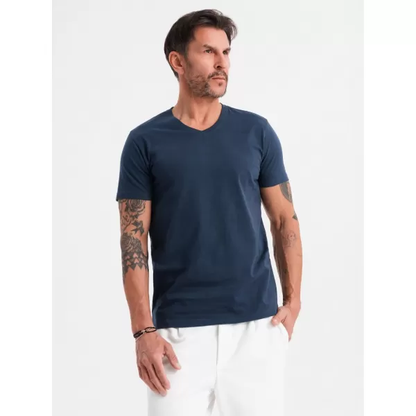  Pánské triko OMBRE OM-TSBS-0237 NAVY BLUE 
