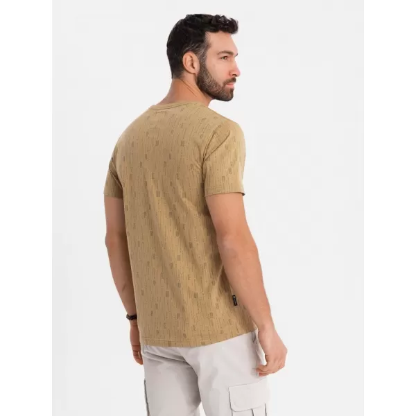  Pánské triko OMBRE OM-TSFP-0225 DARK OLIVE 