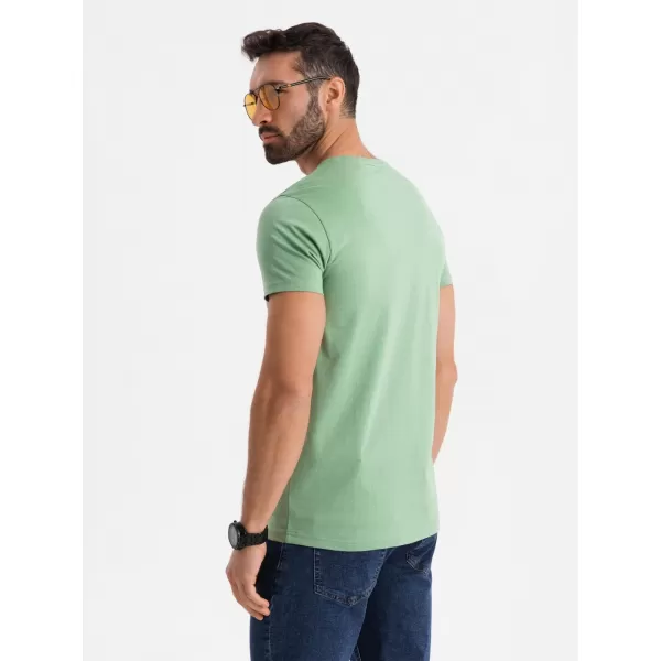  Pánské triko OMBRE OM-TSBS-0237 GREEN 