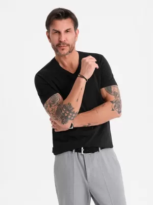 Pánské triko OMBRE OM-TSBS-0237 BLACK