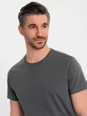 Pánské triko OMBRE OM-TSBS-0236 GRAPHITE