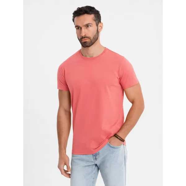  Pánské triko OMBRE OM-TSBS-0236 CORAL 