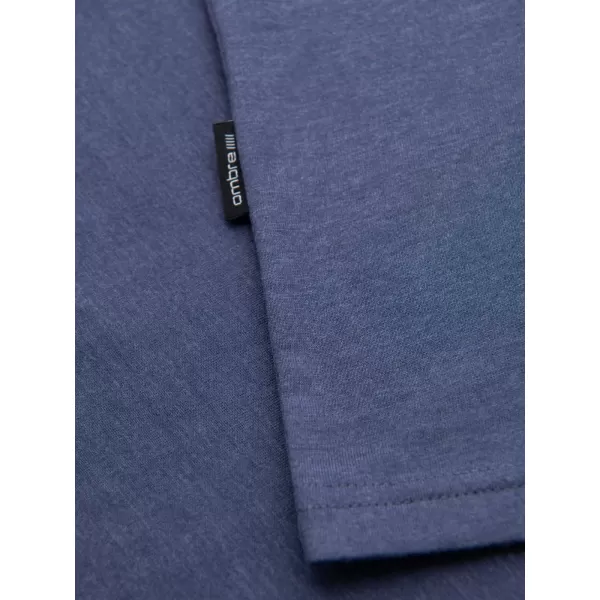  Pánské triko OMBRE OM-TSBS-0237 BLUE MELANGE 