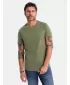 Pánské triko OMBRE OM-TSBS-0236 KHAKI