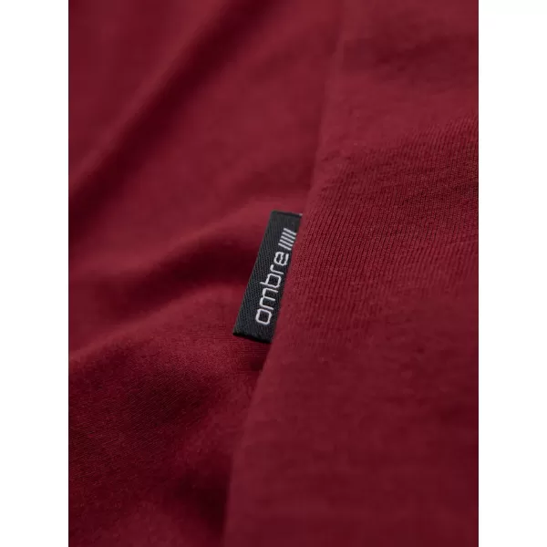  Pánské triko OMBRE OM-TSBS-0237 MAROON 