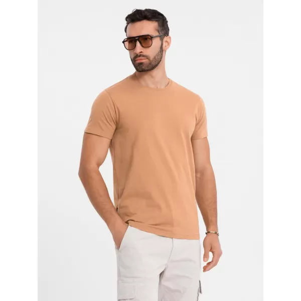  Pánské triko OMBRE OM-TSBS-0236 BROWN 