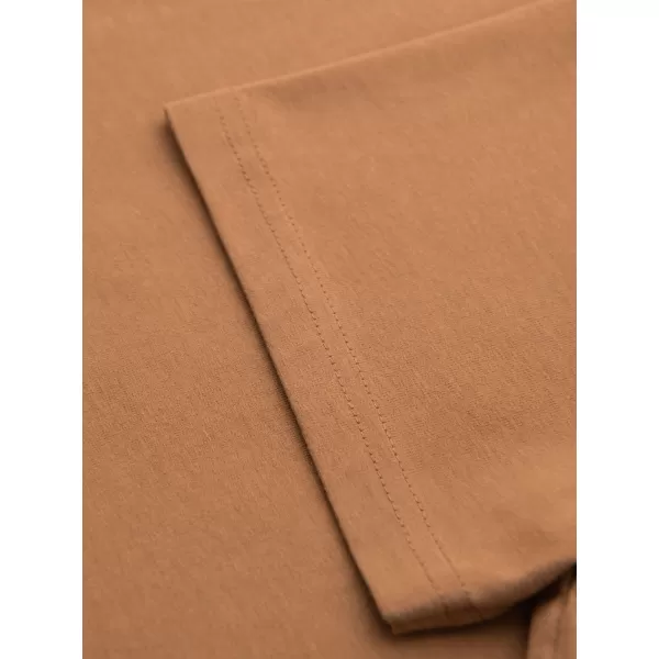  Pánské triko OMBRE OM-TSBS-0236 BROWN 