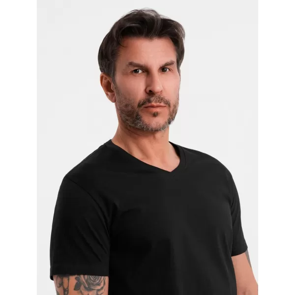  Pánské triko OMBRE OM-TSBS-0237 BLACK 