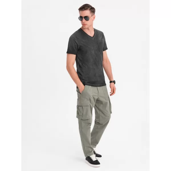  Pánské triko OMBRE OM-TSWT-0242 BLACK 