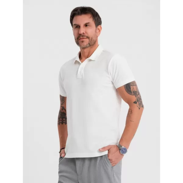  Pánské polo triko OMBRE OM-POSS-0103 ECRU 