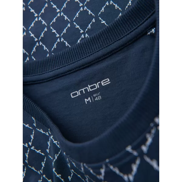  Pánské tričko OMBRE OM-TSFP-0250 NAVY BLUE 