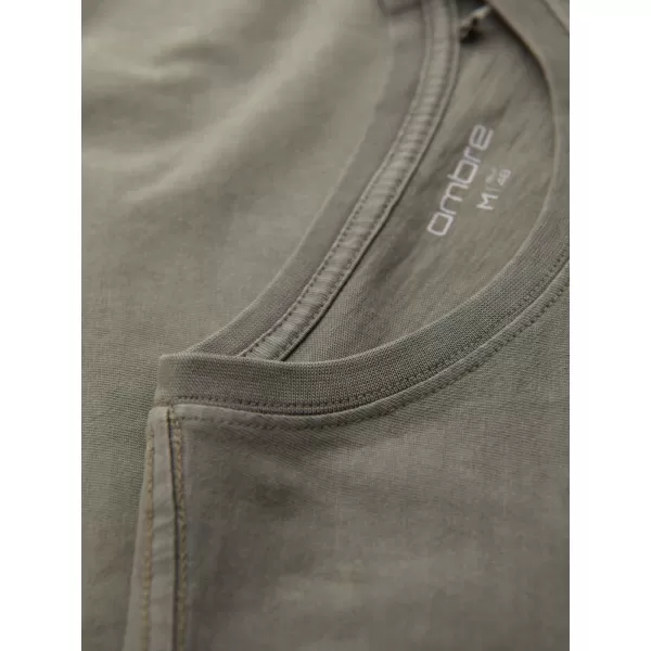  Pánské triko OMBRE OM-TSWT-0202 LIGHT OLIVE 