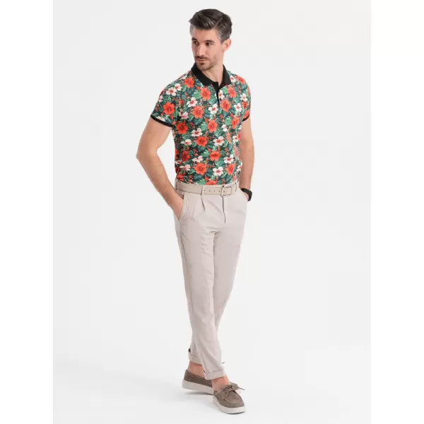  Pánské polo triko OMBRE OM-POSS-0149 BLACK 